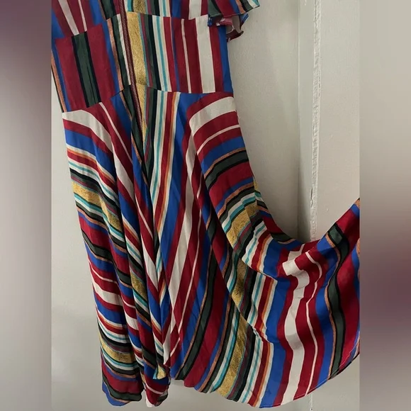 Autumn Adeigbo Striped V-Neck Astrid Dress sz 2 - Picture 8 of 12